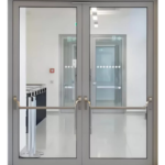 fully glazed fire door for commercial spaces single and double leaf