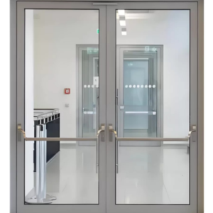 fully glazed fire door for commercial spaces single and double leaf